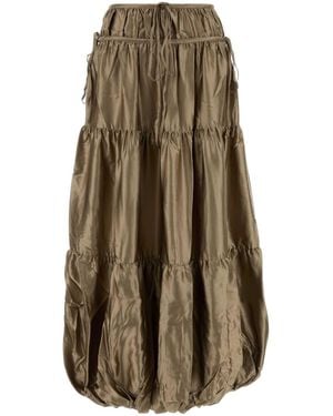 Co. Soft Gathered Bubble Skirt - Natural