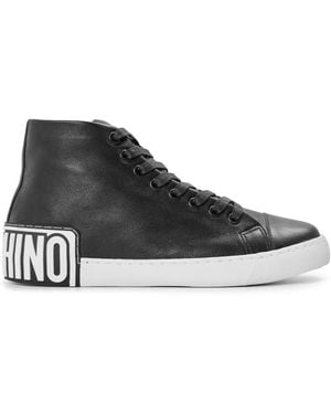 Moschino Vulc 25 Logo Mid-Top Trainers - Black