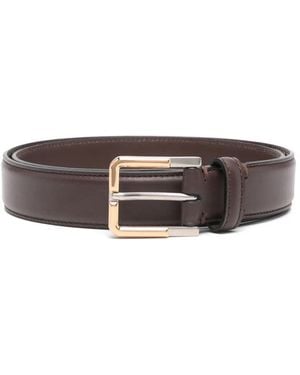 Etro Belt Double Galvanic Leather - Brown