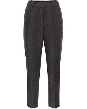 Peserico Stretch Virgin Wool Pants - Gray