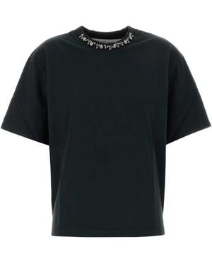 Golden Goose Golden W's Boxy T-Shirt Dyed Gauze Organic Cotton - Black