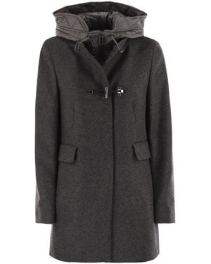 Fay Toggle Coat - Black