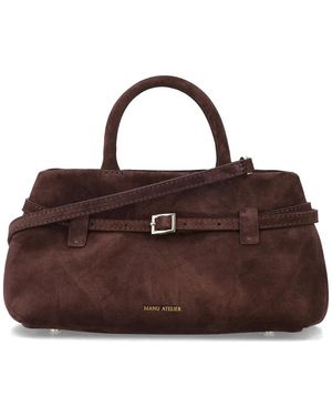 MANU Atelier Le Cambon 25 Suede Bag - Brown