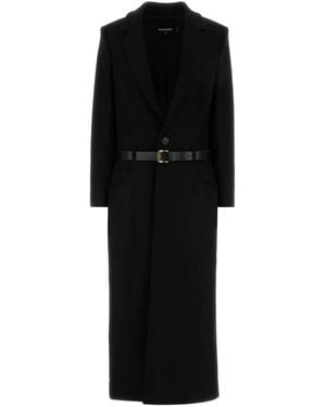 DSquared² Low Belt Coat - Black