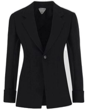 Bottega Veneta Structured Raffia Jacket - Black