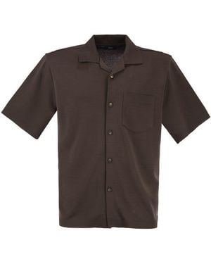 Herno Cotton Jersey Shirt With Chest Pocket - Multicolor