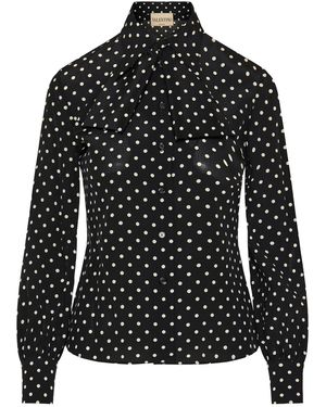 Valentino Silk Print Shirt - Black