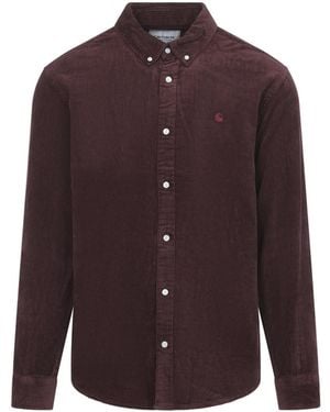 Carhartt Amarone Madison Cord Shirt - Purple
