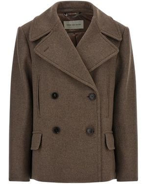 Dries Van Noten 'Vafel' Coat - Brown