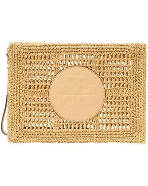 Tory Burch Pouch Ella Crochet - Metallic