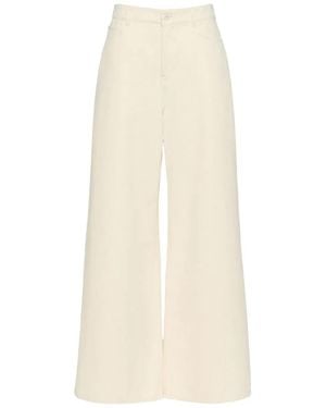 Weekend by Maxmara Ecru Cotton Trousers - White