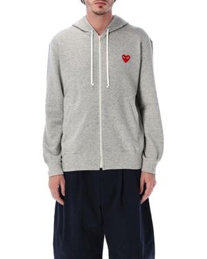 COMME DES GARÇONS PLAY Heart Hoodie - Grey