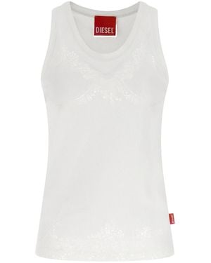 DIESEL X Tinder 'Pr-T-Anki-Lace-R' Tank Top - White