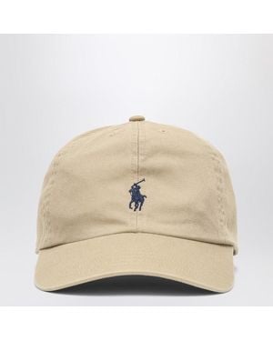 Polo Ralph Lauren Khaki Cotton Baseball Cap - Natural