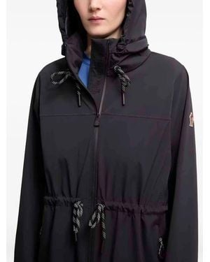 Moncler Soulare Jacket With Concealed Hood - Blue