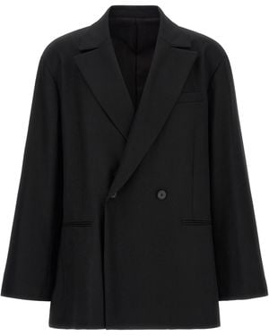 Ssstein Flannel Belted Blazer - Black