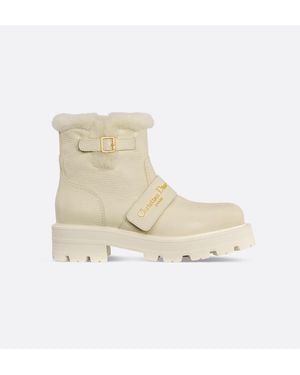 Dior Leather Snow Boots - Natural