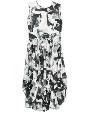 High Sparky Print Midi Dress - White