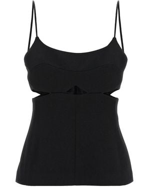 Victoria Beckham 'Cut-Out Cami' Top - Black