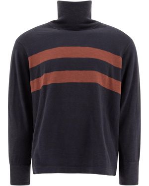 RRL Cotton Turtleneck Jumper Knitwear - Blue
