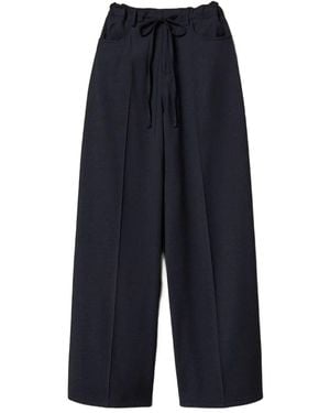 Twinset Twinset Drawstring Wide-Leg Trousers - Blue