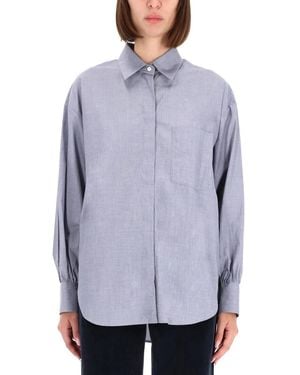 Aspesi High Collar Shirt - Blue