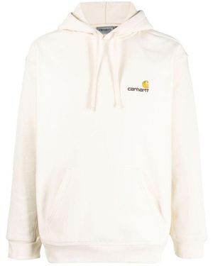 Carhartt Logo Cotton Hoodie - White