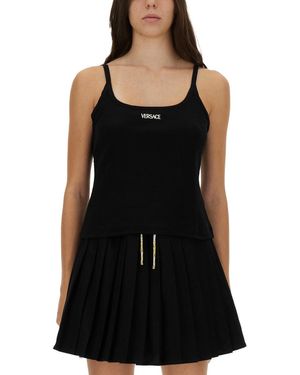 Versace Tops With Logo - Black