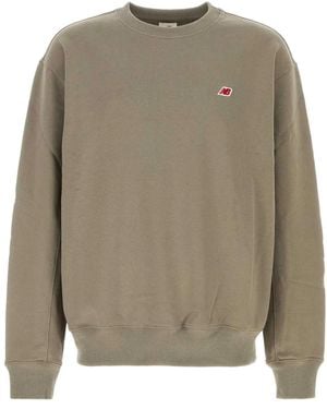 New Balance Khaki Cotton Sweatshirt - Natural