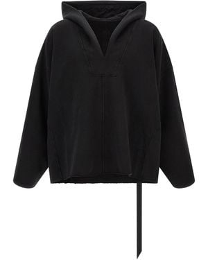 Rick Owens 'Ls Kaftan Hip' Hoodie - Black