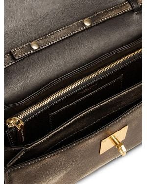 Golden Goose "Gioia" Bag Distressed Bull Leather Body - Black
