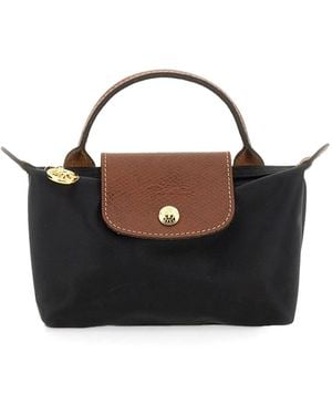 Longchamp Le Pliage Original Pebble Clutch Bag - Black