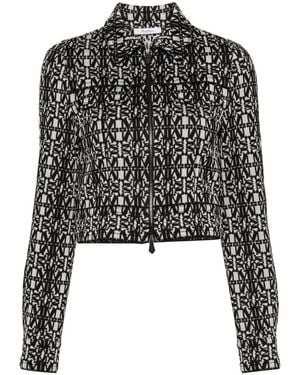 Max Mara Printed Short Jacket - Black