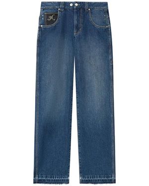 Isabel Marant Cotton Regular Straight Pants - Blue