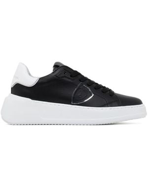 Philippe Model And Leather Sneakers - Black