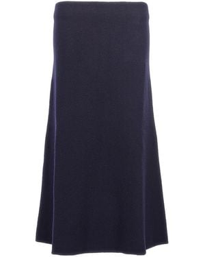 Jil Sander Long Wool Skirt - Blue