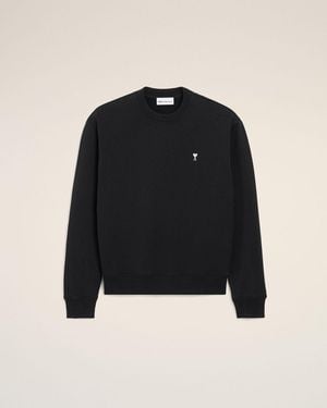 Ami Paris Ami De Coeur Cotton Sweatshirt - Blue