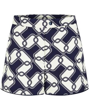Moncler Abstract Print Shorts - Blue