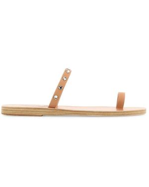 Ancient Greek Sandals Skin Leather Audrey Thong Slippers - White