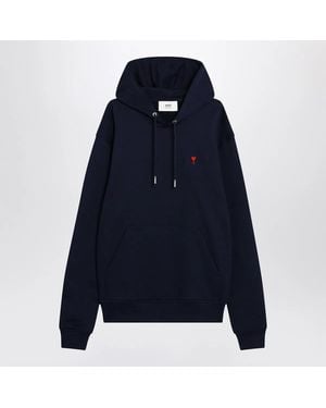 Ami Paris Night Ami De Coeur Hoodie - Blue