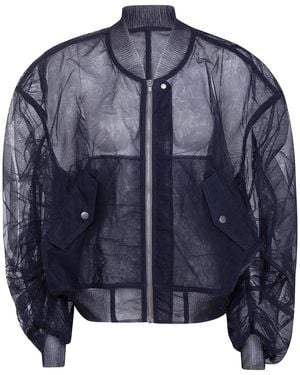 Rick Owens Bomber Secchia Flight Jacket - Blue