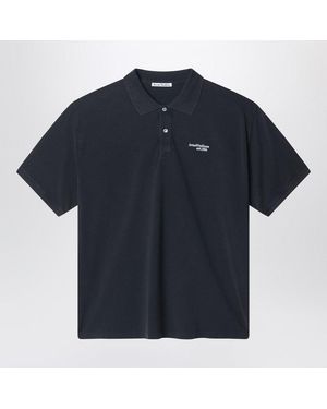 Acne Studios Polo Shirt With Distressed Finish - Blue