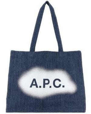 A.P.C. Washed Cotton Bags - Blue