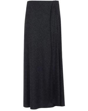 Giorgio Armani Swamp Wool Skirt - Black