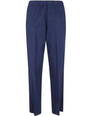 Kiltie "George" Popeline Back Elastic Pants - Blue