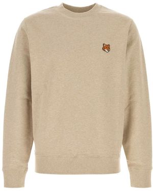 Maison Kitsuné Sand Cotton Sweatshirt - Natural