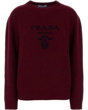 Prada Wool Blend Sweater - Red