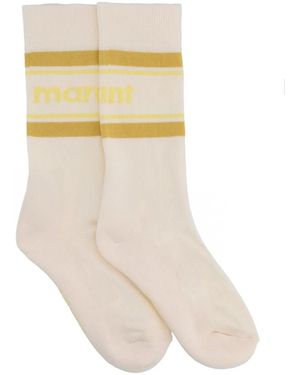 Isabel Marant "Dona" Socks With Logo - Yellow