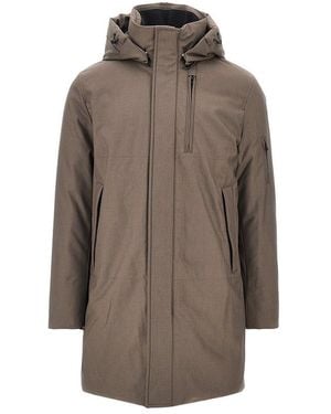 DUNO Viscose-Blend Twill Geyser Down Jacket - Brown