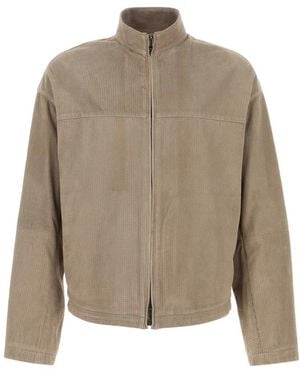 Emporio Armani Suede Jacket - Natural